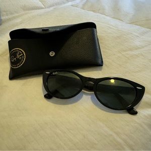 Ray Ban rb4314-n Nina black cat eye sunglasses summer vintage